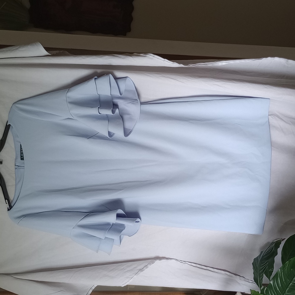 Ralph Lauren baby blue bell sleeve dress